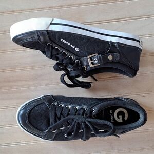 G By Guess GGomeni Causal Y2k Black Sylish Lace Up Sneakers Size 6